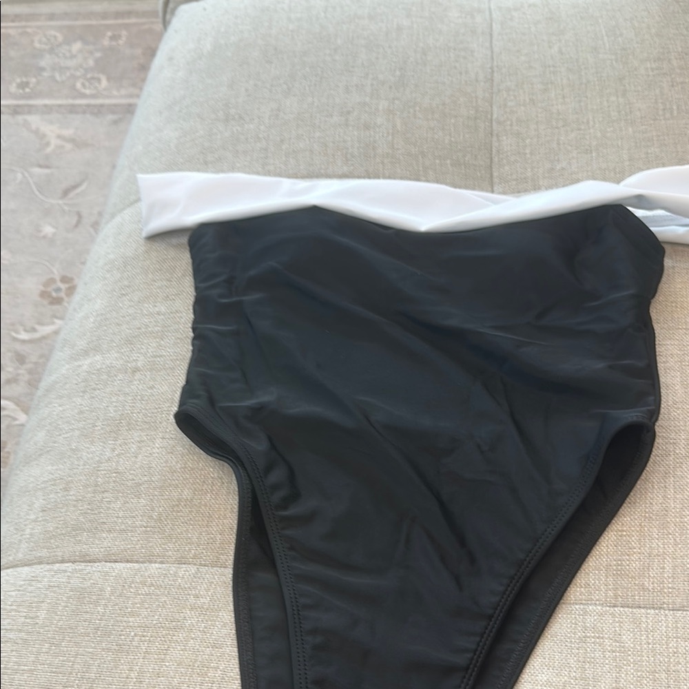 Black and White Swimsuit Bottom
